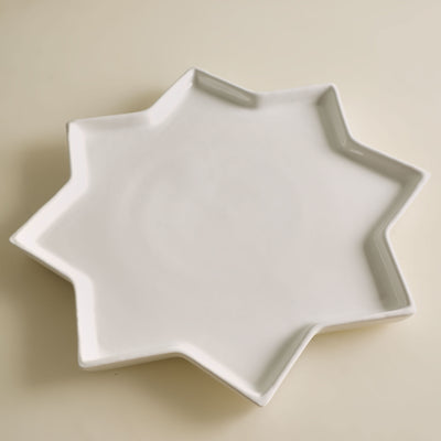 White Marble Star Plate