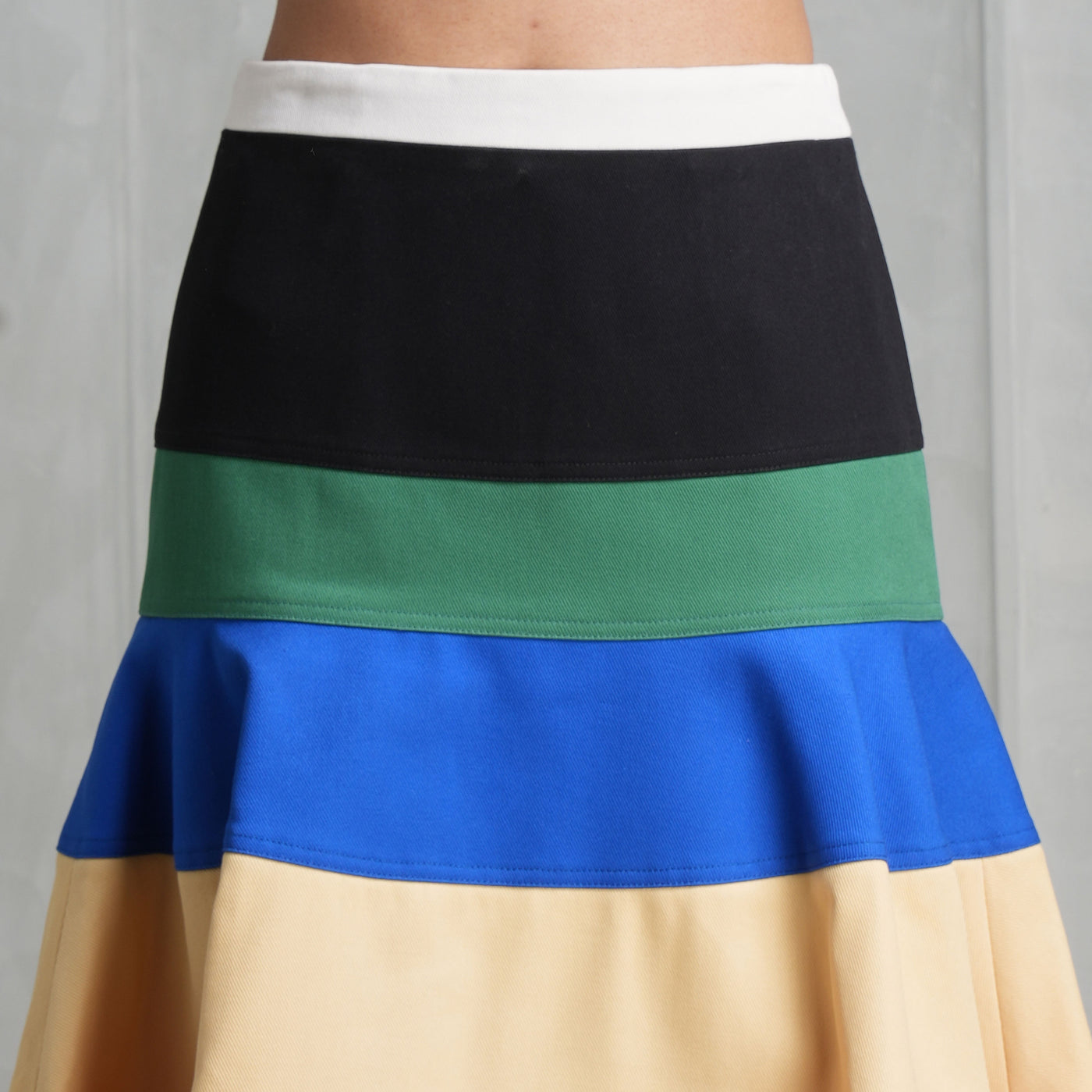 Rosie Assoulin white striped skirt