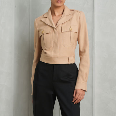 Chloé Cropped Saharienne Jacket Brown