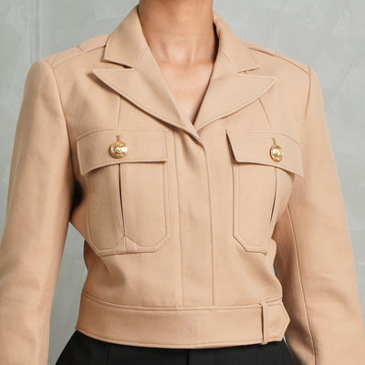 Chloé Cropped Saharienne Jacket Pockets