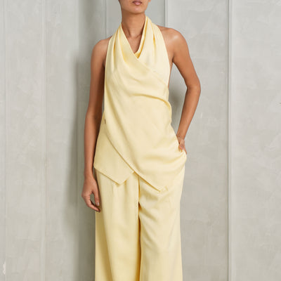 Butter Yellow Halter Top & Pant Set