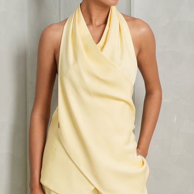 Butter Yellow Halter Top & Pant Set