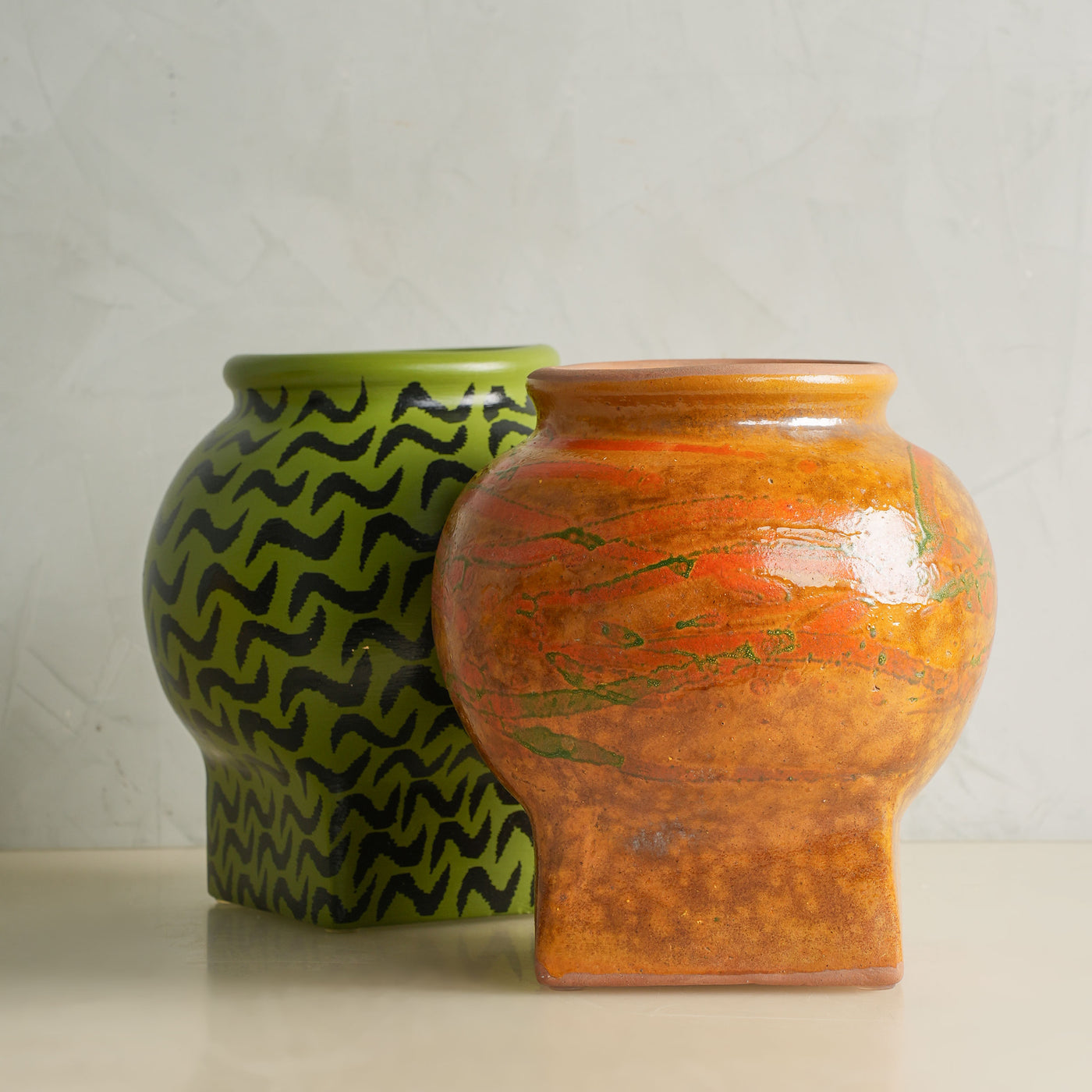 Yellow Glazed Terracotta Matka