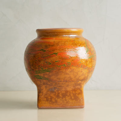 Yellow Glazed Terracotta Matka