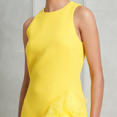 DAVID KOMA sleeveless mini dress yellow