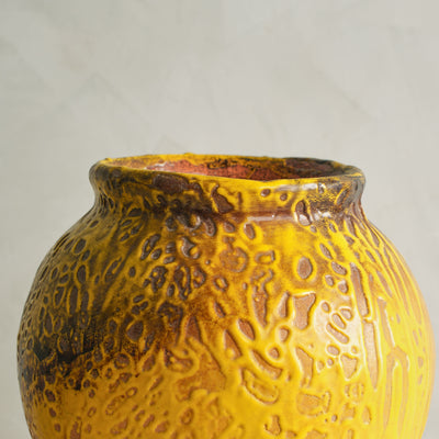 Yellow Smoked Terracotta Matka