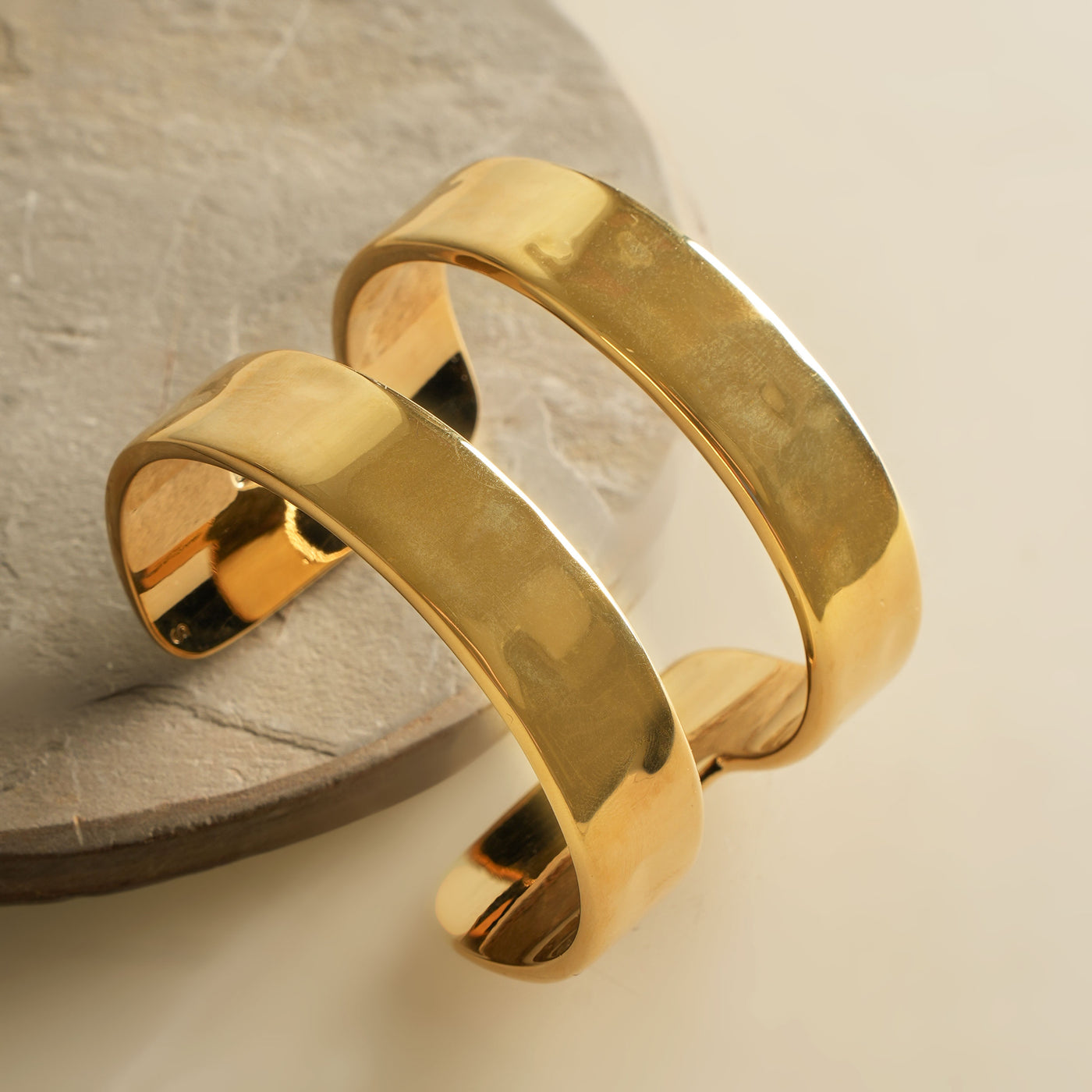 SAINT LAURENT gold cuff bracelet