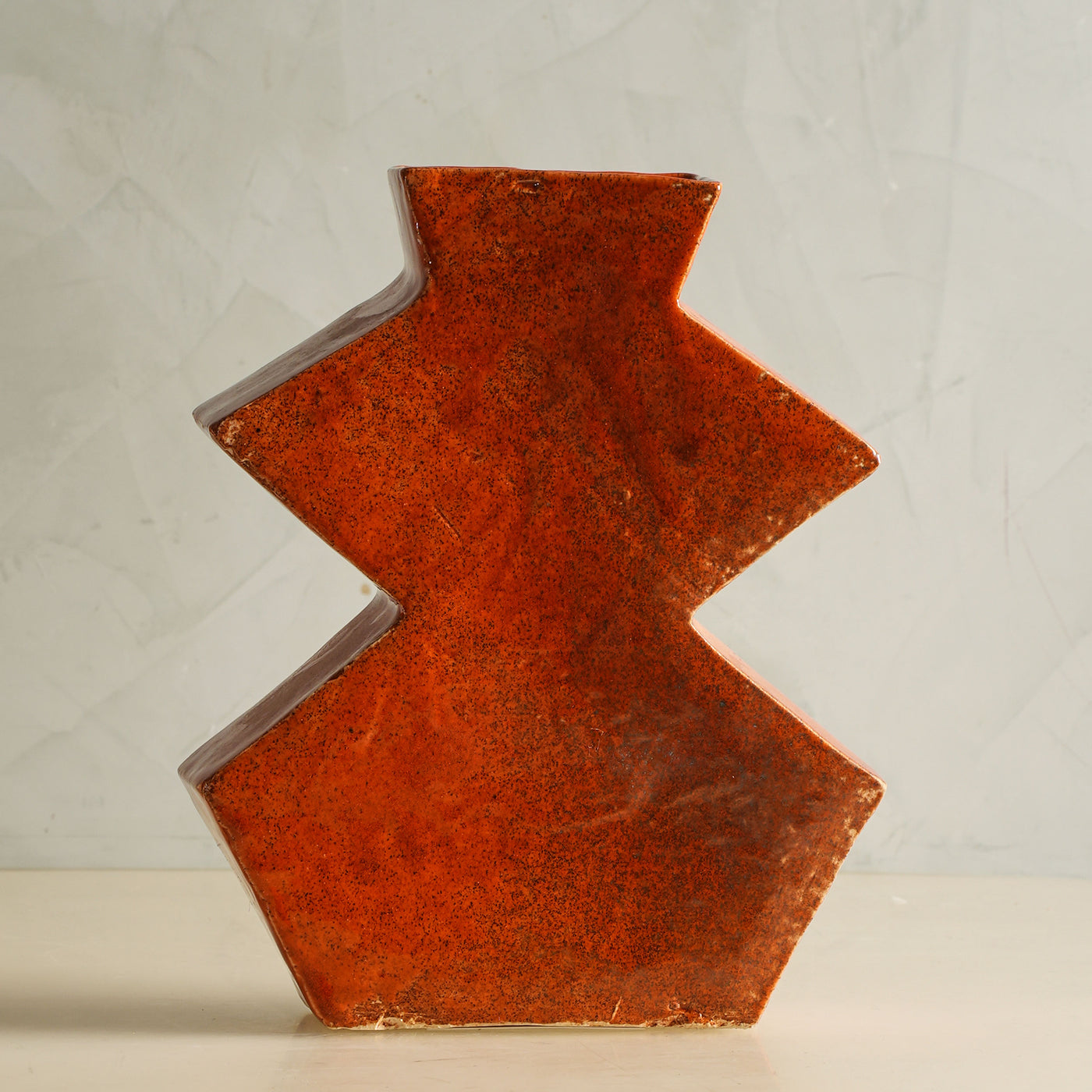 Zig Zag Glazed Vase