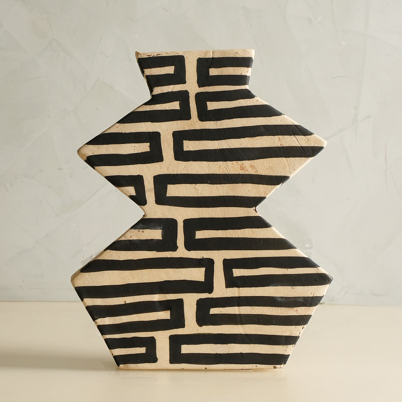 Zig Zag Glazed Vase