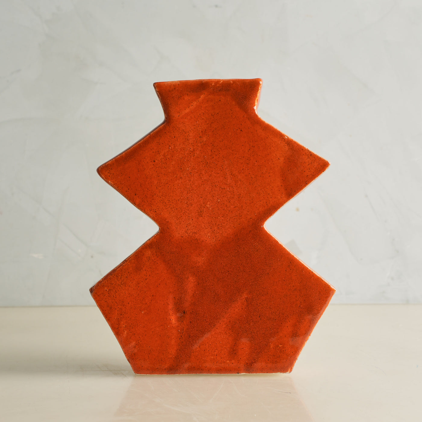 Zig Zag Orange Vase