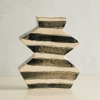 Zig Zag Thick Striped Vase
