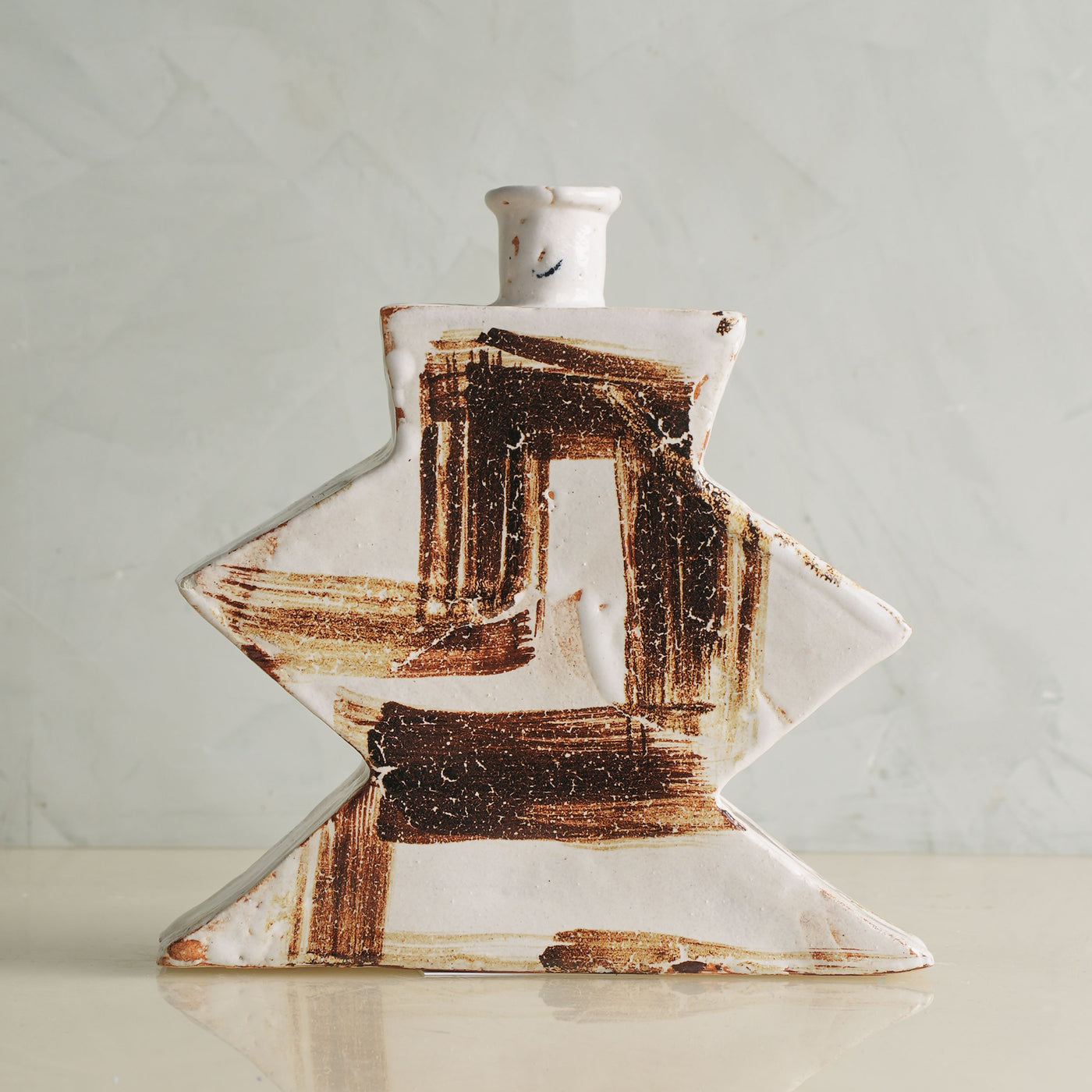 Zig Zag Brush Stroke Vase