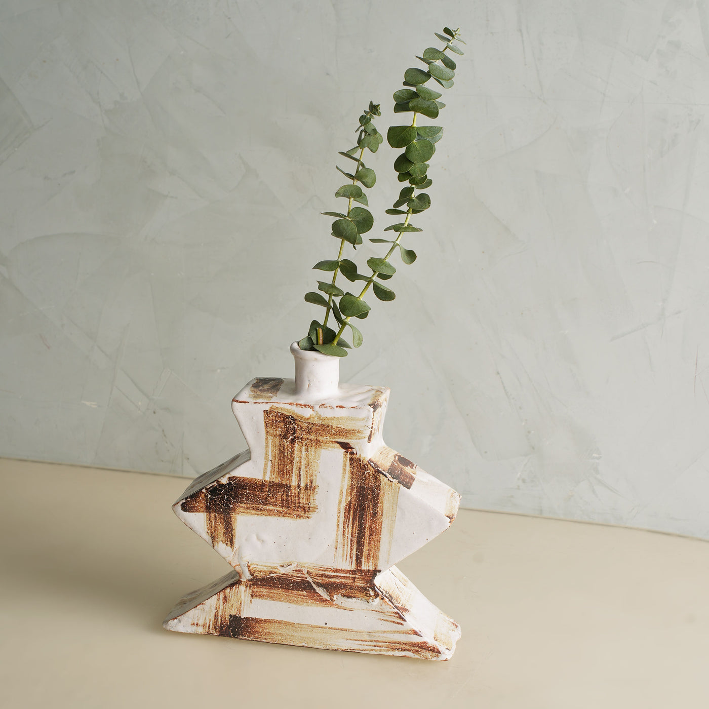 Zig Zag Brush Stroke Vase