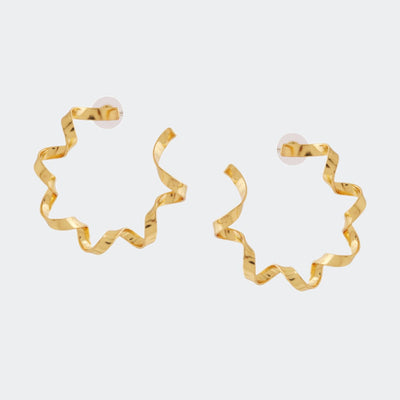 AZGA Whirlwind Hoops 22 kt gold plated