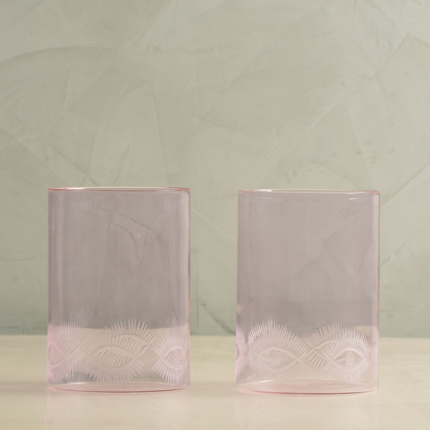 Ecru Pink Eye Tumbler