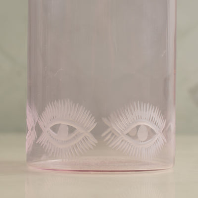 Ecru Pink Eye Tumbler Glasses