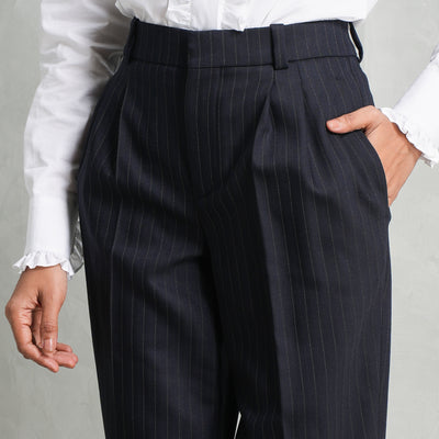Striped Straight-fit Pants