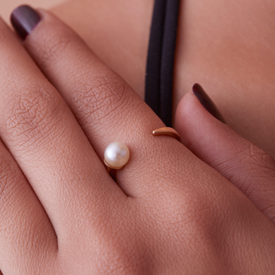 THE LINE Designer Incomplete Pearl Ring