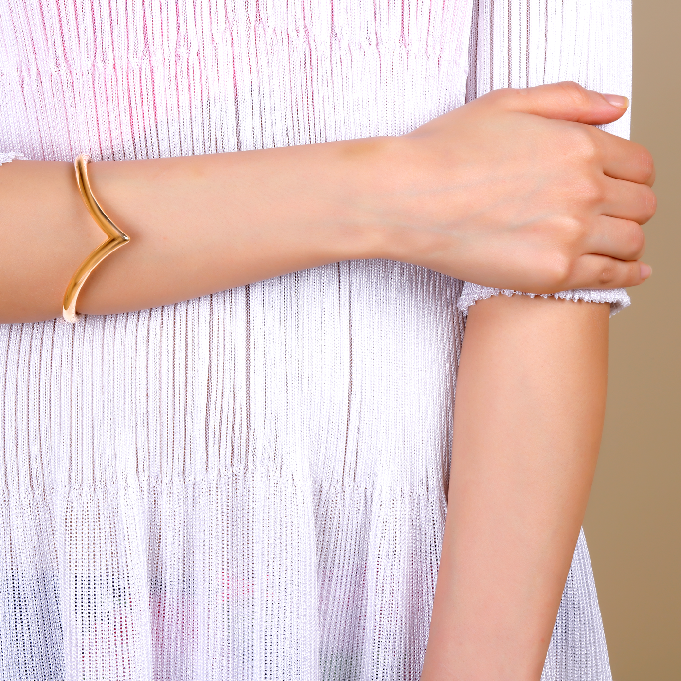 Buy18K Gold Wave Bracelet by Adi Handmade
