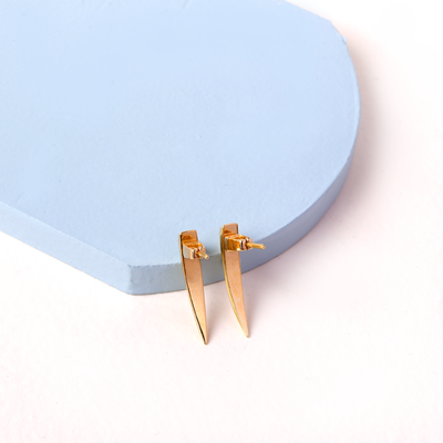 Designer 18K Gold Claw Earrings by Adi Handmade 