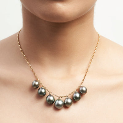 Gold Tahiti Pearl Necklace The Line