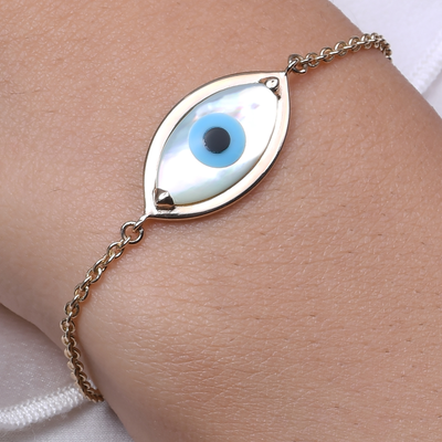 Marquise Evil Eye Chain Bracelet