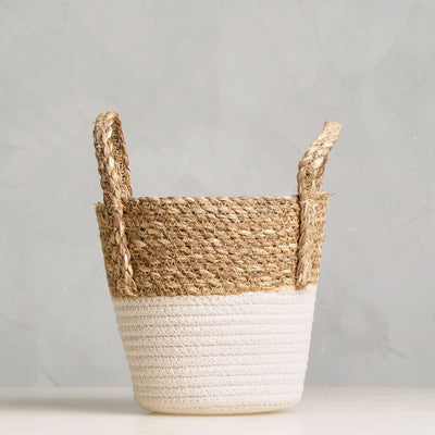Yam Two-Toned Woven Basket