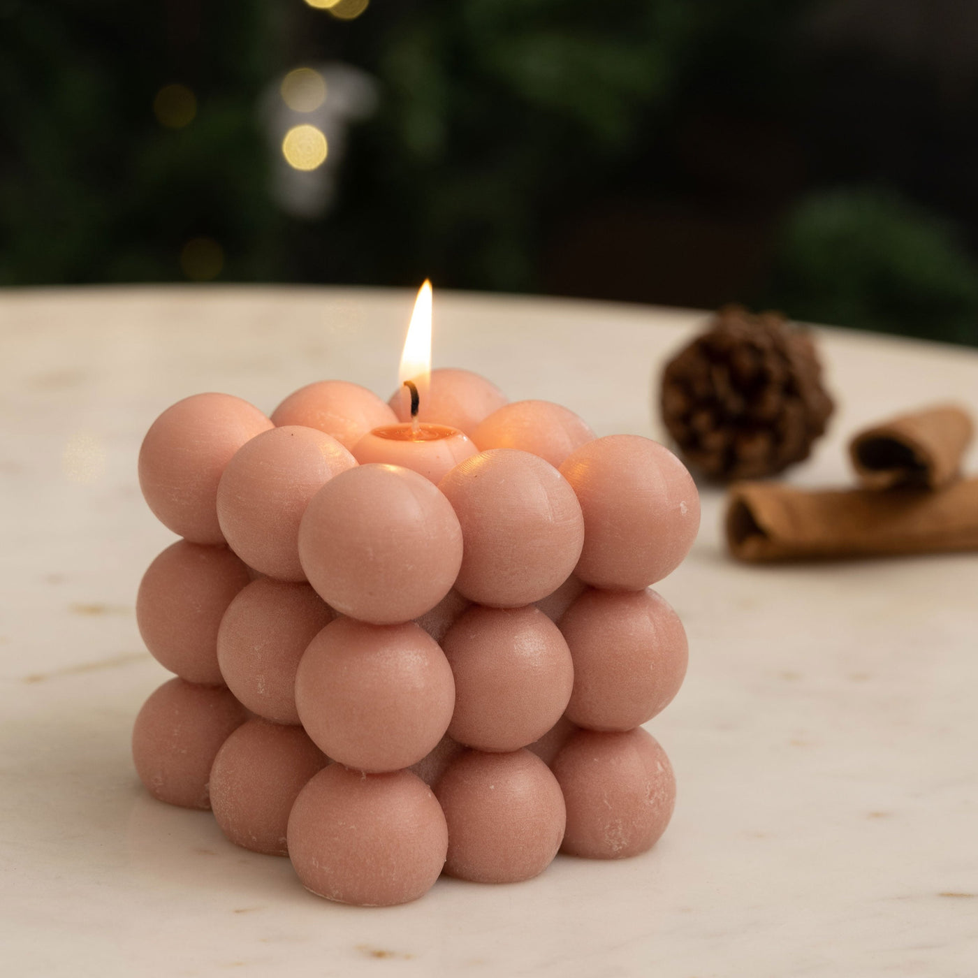 Dusty Pink Bubble Candle Doft Candles