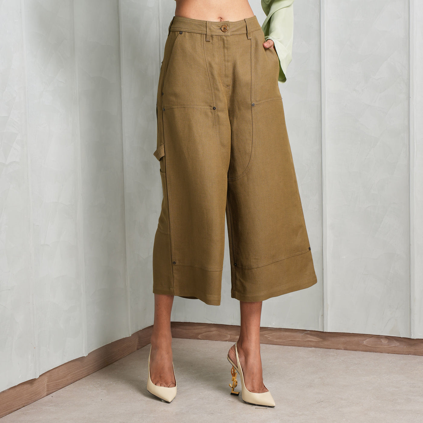 Workwear Wide Leg trousers Cropped Length