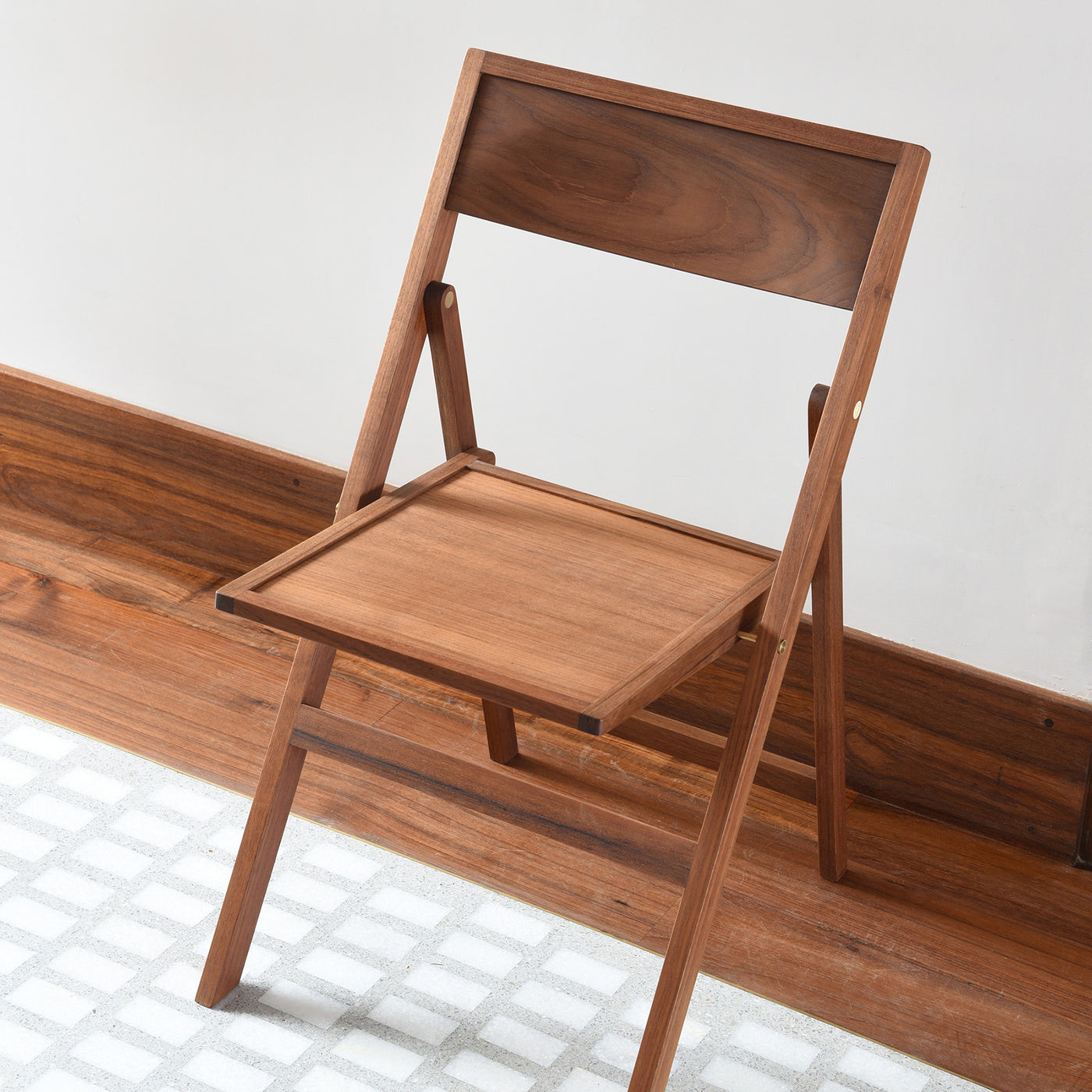 Designer Folding Flat Chair – Teak Seat
