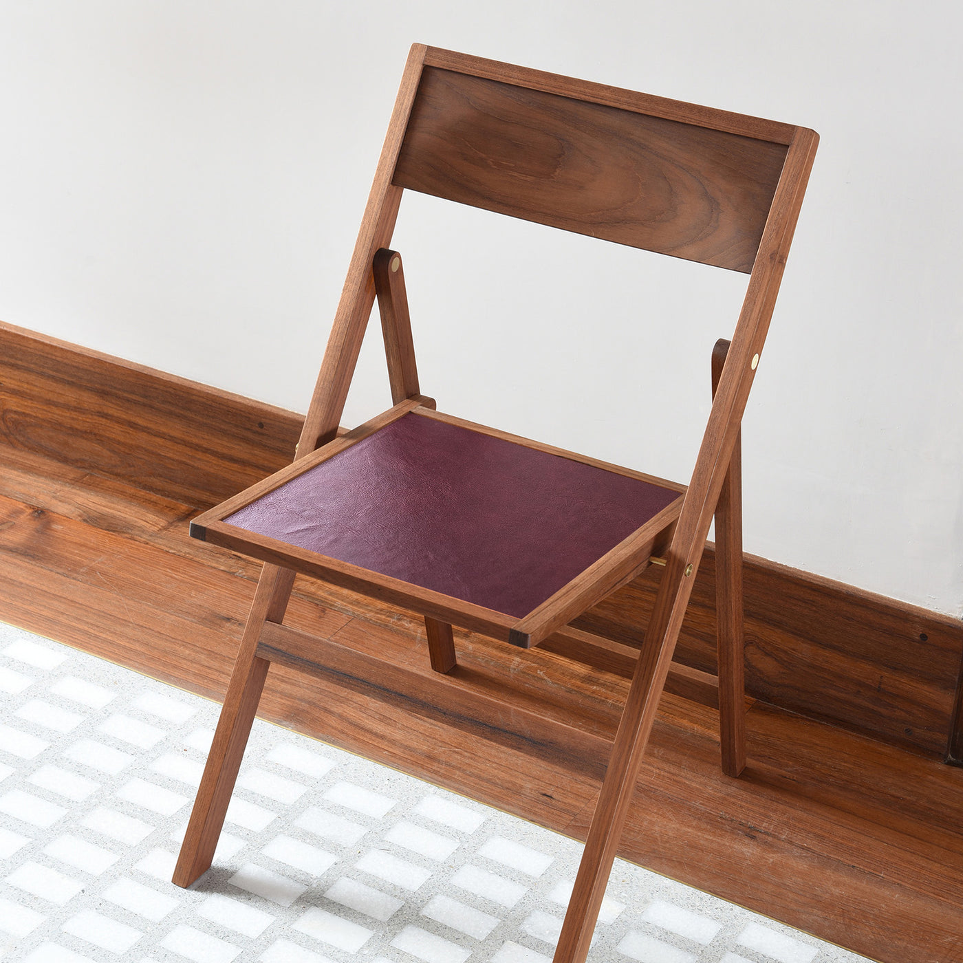 Designer Folding Flat Chair – Teak Seat