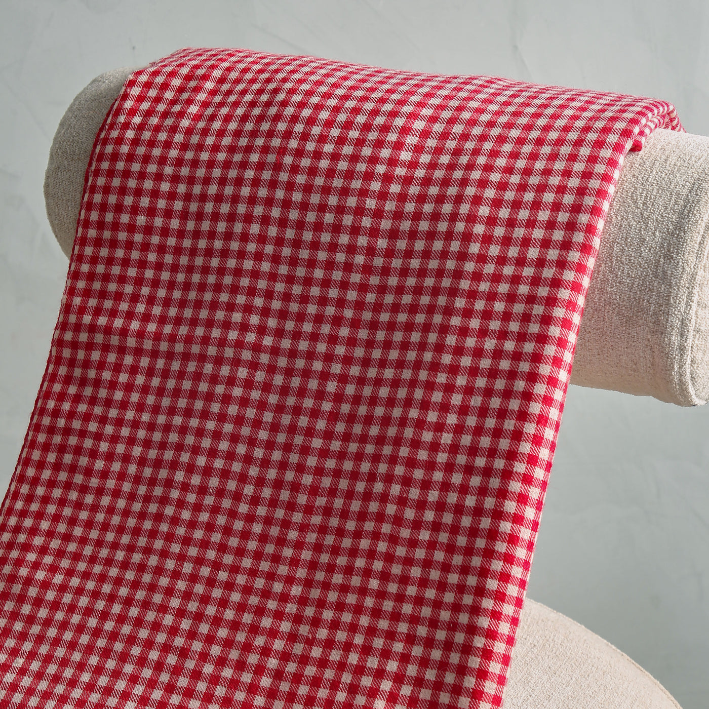 Classic Checks Stole from Art-chives India in Red and White 