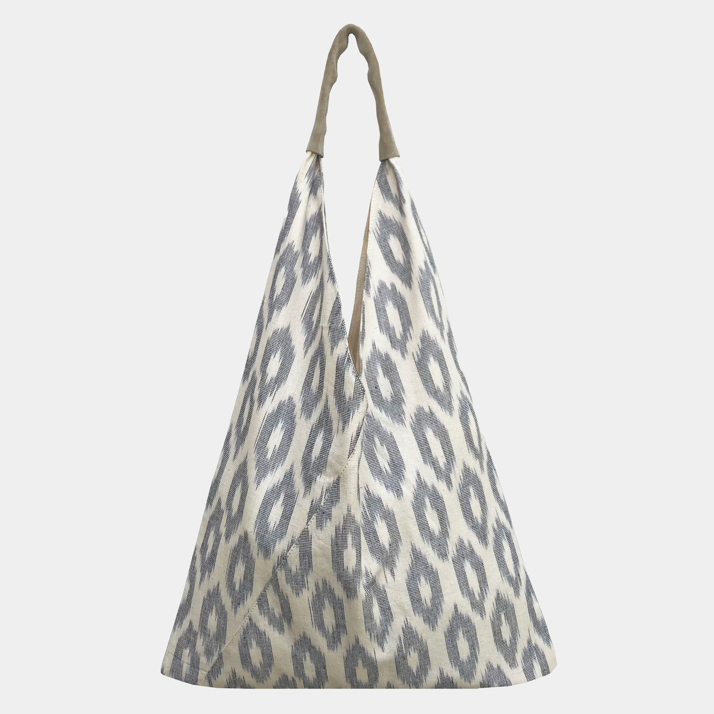 Grey and White Ikat Shoulder Bag from Joli 
