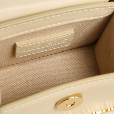 JACQUEMUS Beige Le Chiquito Mini Bag With Magnetic Fastening