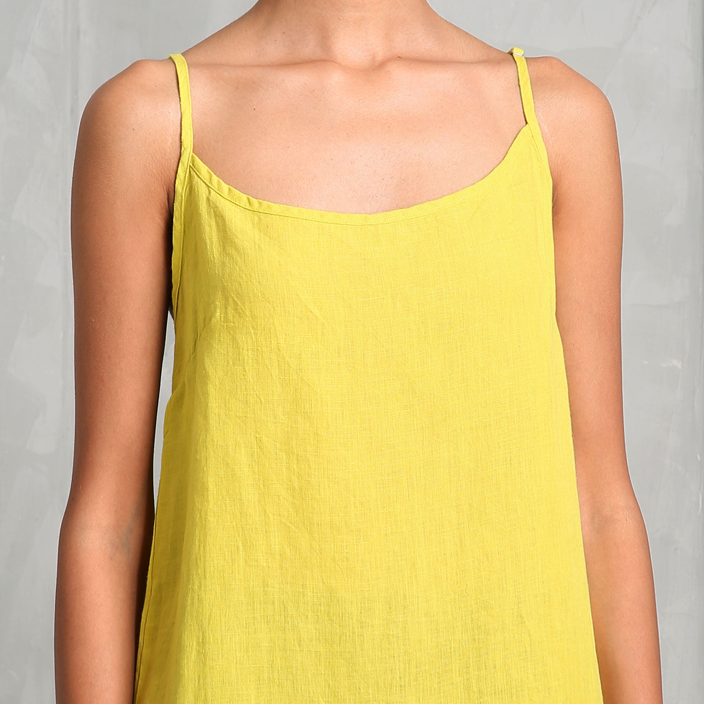 Saphed Keri Slip Dress  features a relaxed fit, round neck.