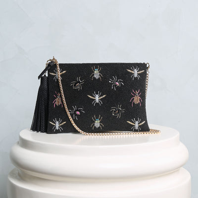 Love Bug Embroidered Clutch