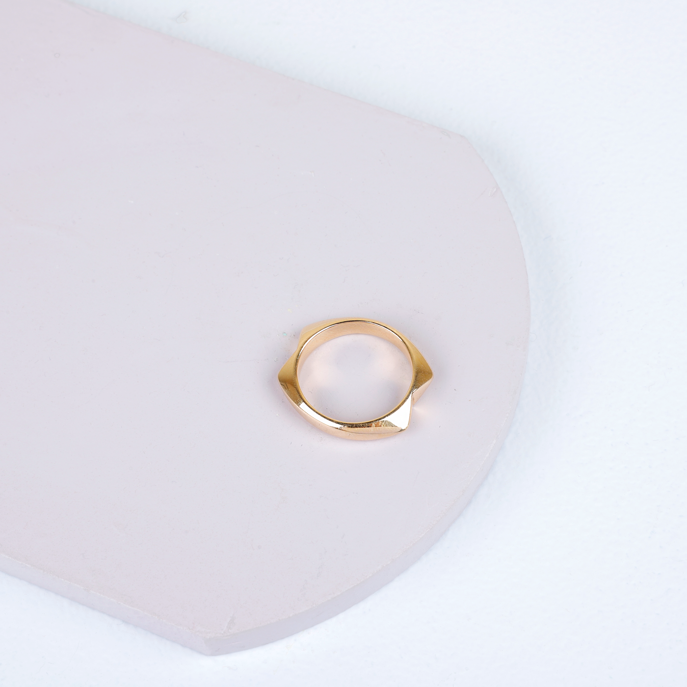 Gold Convex Ring by Adi Handmade