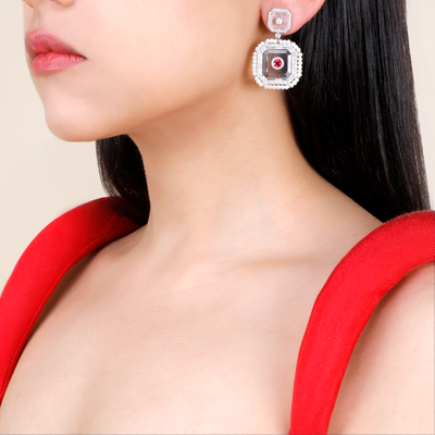 Aria Art Deco Earrings by Umrao Jewels
