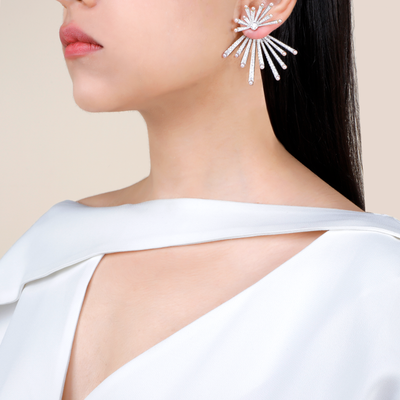 Starburst Diamond Earrings by Umrao Jewels 