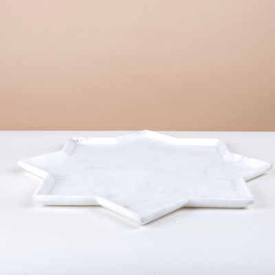 White Marble Star Plate