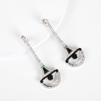 Martinez Art Deco Earrings by Umrao Jewels