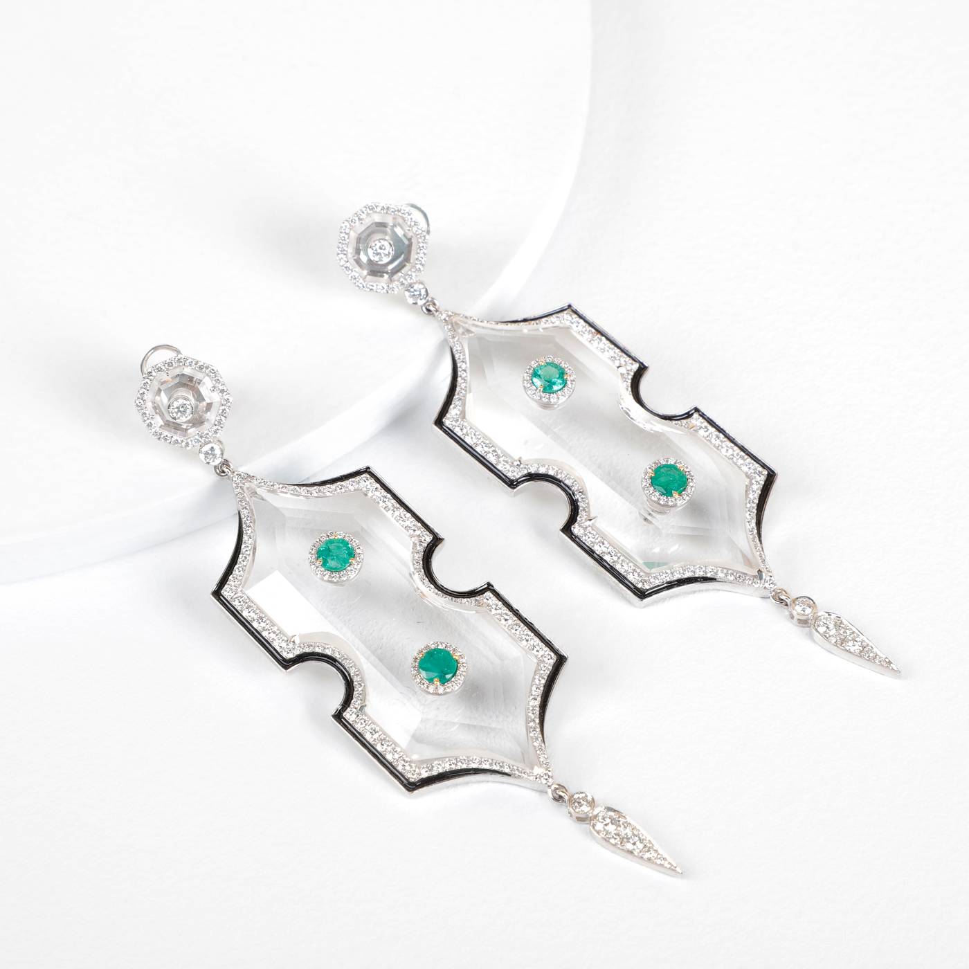 Ambrossia Art Deco Earrings by Umrao Jewels