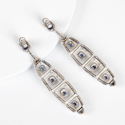 Fishtail Art Deco Earrings by Umrao Jewels