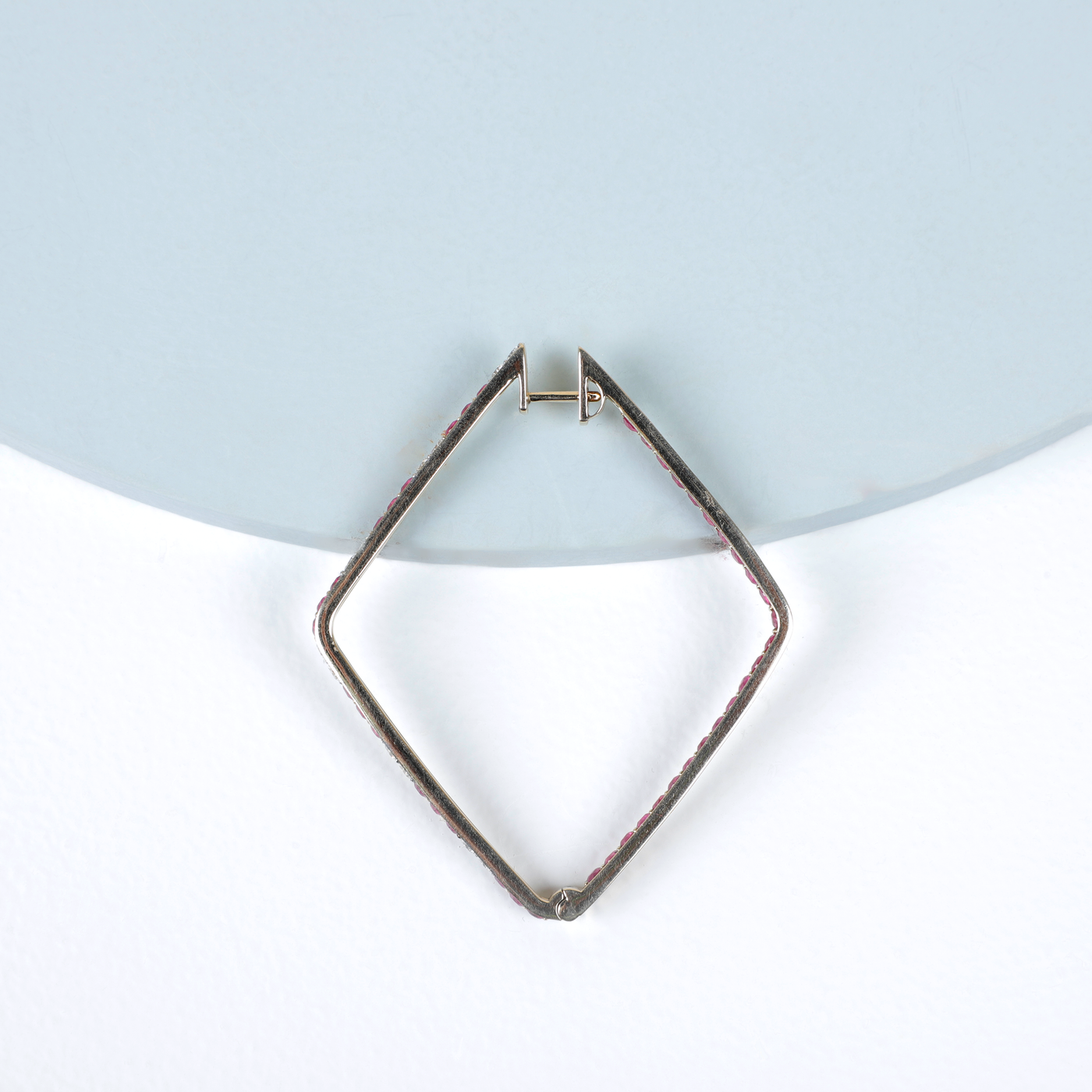 Rhombus Diamond Hoops by KAJ Fine Jewellery