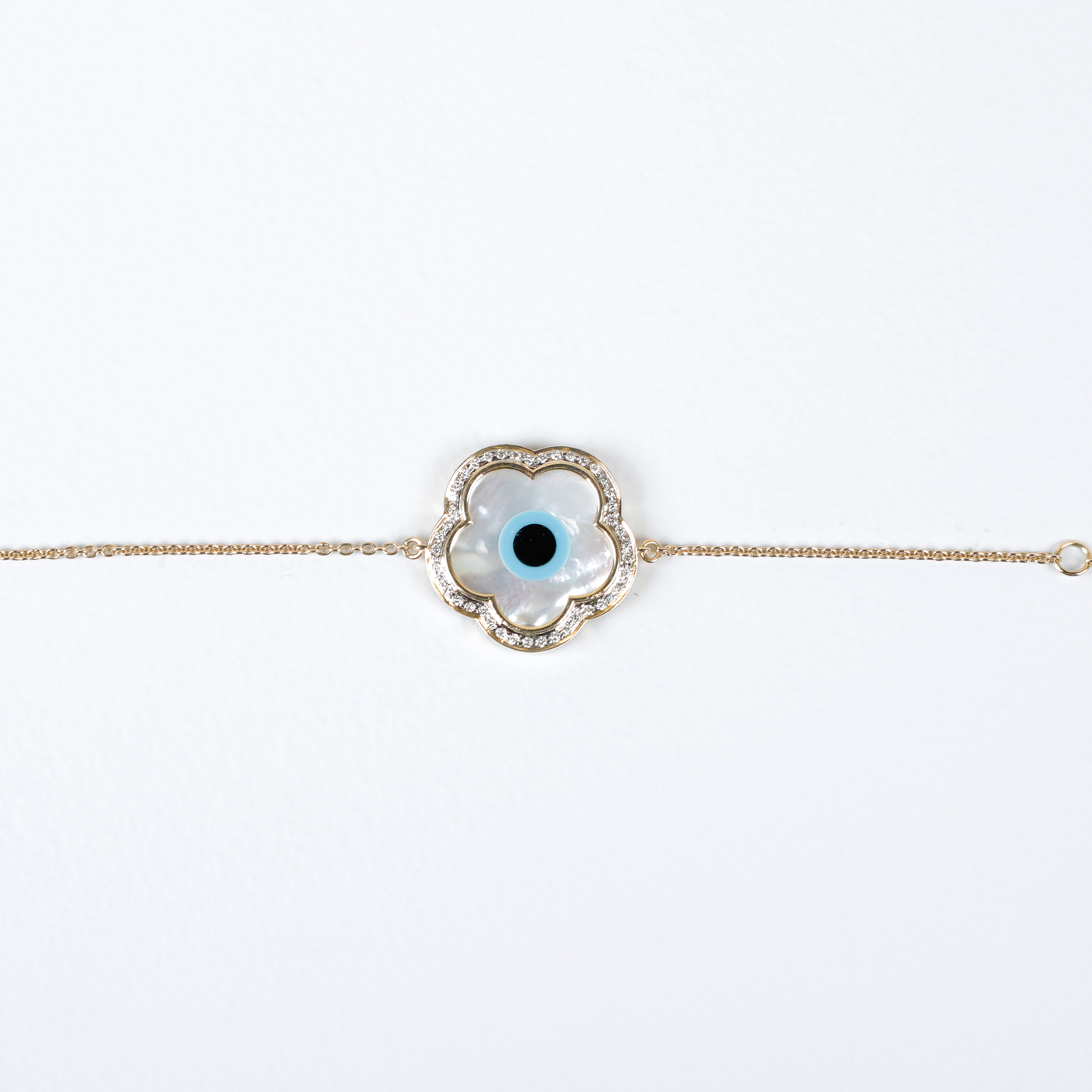 Flower Evil Eye Chain Bracelet by KAJ Fine Jewellery