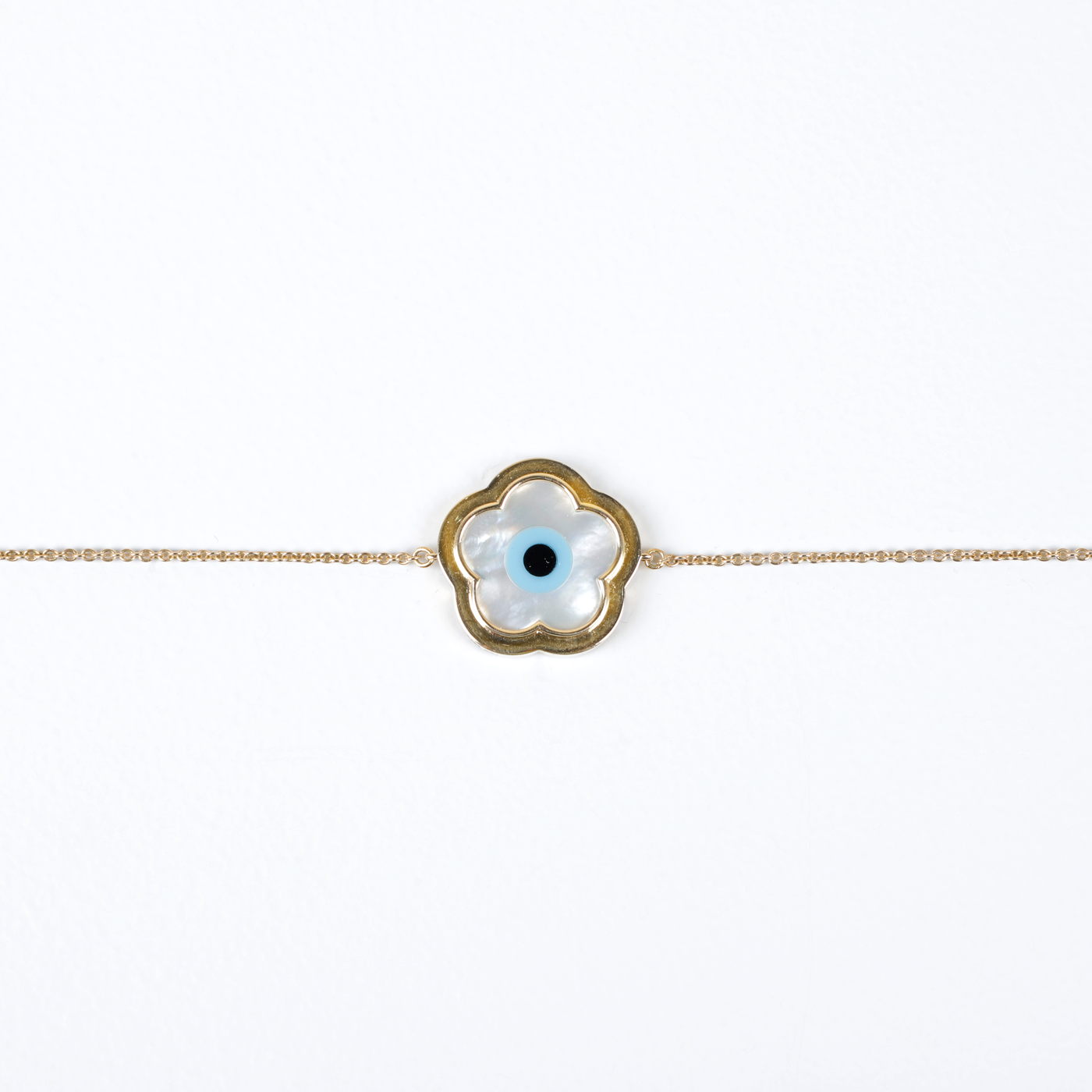 Flower Evil Eye Chain Bracelet by KAJ Fine Jewellery