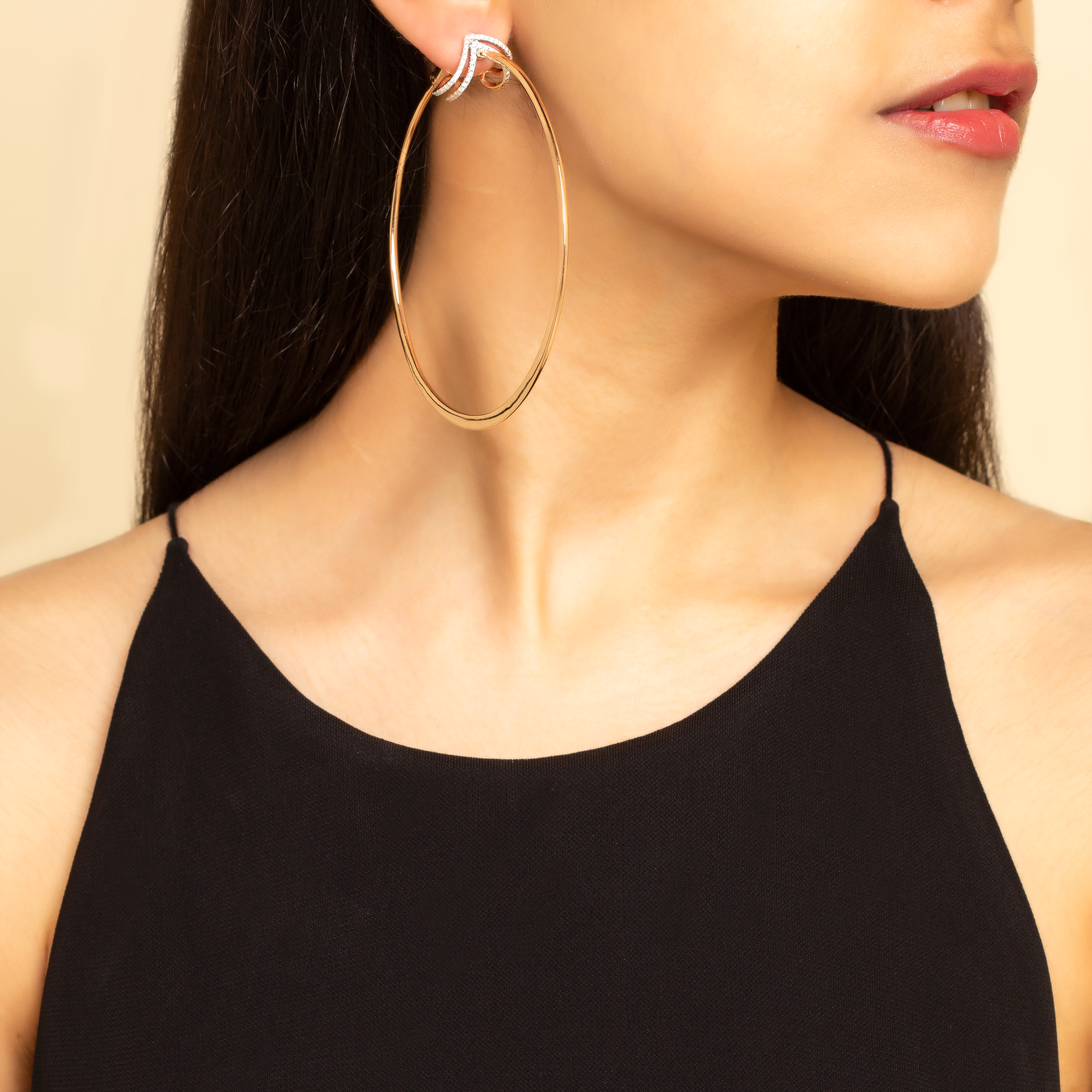 Luna Loop Diamond Earrings	