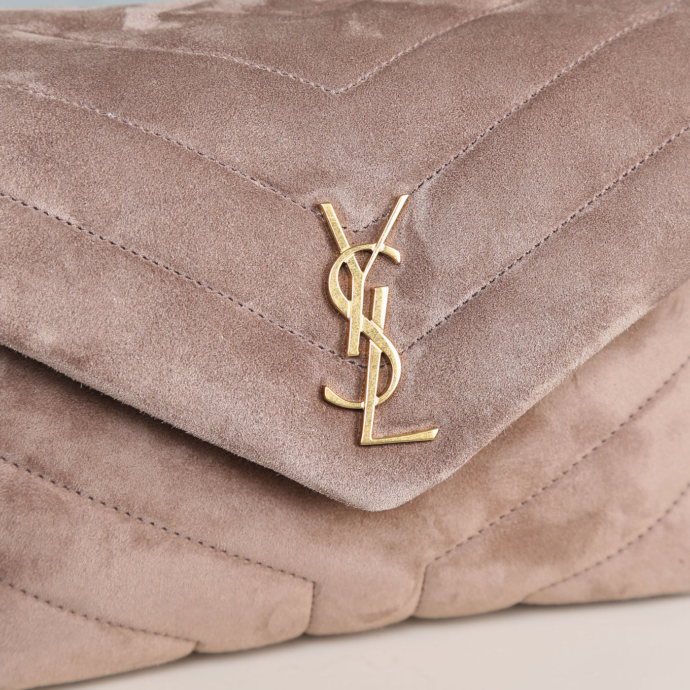 SAINT LAURENT Loulou Toy CrossBody Bag With YSL Logo In Gold Hardware