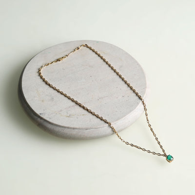 Solitary Emerald Necklace The Line 
