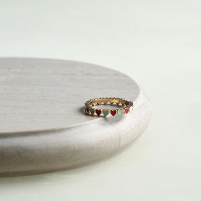 Enamel Heart Ring from The Line 